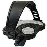 1 Paar Premium Heimtrainer Pedale mit Riemen - 9/16' Spindel (14.3mm) - Verstellbare & rutschfeste Fahrradpedale für Spinning Bike/Indoor Cycling/Heimtrainer - Inkl. 6 Monate Garantie