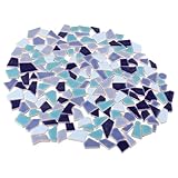 NOLITOY Unregelmäßige Mosaiksteine Bunte Glasiert Keramikfliesen für DIY Bastelarbeiten Garten Deko Schmuckherstellung Handgemachte Kunst Kreative Mosaikfliesen