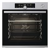 Gorenje 738599 OptiBake Advanced BSA 6747 A04X Einbau-Backofen / 77L / Heißluft/AutoBake/Touch Bedienung/Bratenthermometer/GentleClose & Open/Steam Assist/Step Bake/PizzaMode 300°C/Inox