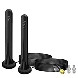 2PCS 5G LTE Antenne Signalverstärker Omnidirektionale Netzwerkantenne SMA TS9 Stecker 15dbi Magnetfuß Antenne mit 3M Kabel,für 3G/4G/5G/GSM/GPRS Router IoT-Gateway Smart Home