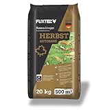 FUXTEC Herbstrasendünger FX-RDH20, Kaliumdünger für ca. 500 m² - 20kg - Rasendünger mit Kalium zur Stärkung vor dem Winter, Frosthärtung & Nährstoffversorgung, für Frosthärte, gegen Moos & Unkraut