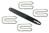 40cm 1,3 mm 3/8' 56 TG Schwert + 4X Kette kompatibel mit McCulloch CS 42STE / CSE 2040S