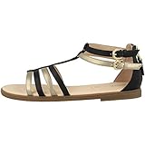 Geox Damen J Karly Girl Sandalen, Black Platinum, 36 EU