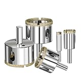 TAZYYZUU 3-200 mm Fliesenbohrer-Set, diamantbeschichtete Fliesen, Marmor, Keramik, Lochsäge, Bohrer, Zubehör for Elektrowerkzeuge, 22(125mm)