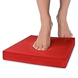 Yes4All NSBE Balance Pad L XL inkl, balance pad erwachsene für Stabilität; balance-pad für Fitness-Workout-Training Geeignet für zu Hause, Arbeit (Rot-L)