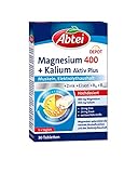 Abtei Magnesium 400 + Kalium - hochdosiertes Nahrungsergänzungsmittel für den Elektrolythaushalt und die Aufrechterhaltung der Muskelfunktion - vegan - 1 x 30 Tabletten