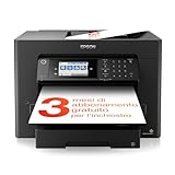 Epson WorkForce WF-7840DTWF 4-in-1 Business Tinten-Multifunktionsgerät (Druck, Scan, Kopie, Fax, WiFi, Ethernet, Full Duplex, Einzelpatronen, bis DIN A3+), inkl. 4 Monate ReadyPrint Flex Tintentarif