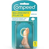Compeed Ballenschutz Pflaster – Hydrokolloid-Pflaster zur schnellen Linderung von Schmerzen am Ballen und bei Hallux Valgus, 5 Stück (1er Pack)