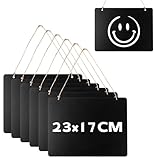 APACALI 8 Stück Kreidetafel zum Aufhängen, 23x17cm Kleine Tafeln zum Beschriften, Schiefertafel zum Aufhängen, Schiefertafel für Hochzeit, Küche Wand, Tischdekoration, Menü