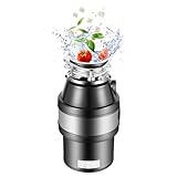 Küchenabfallentsorger 560W 1/2PS Abfallzerkleinerer, Küchenabfallzerkleinerer Lebensmittelabfall-Entsorger Abfallentsorger, für Entsorgung von Speisereste, 1.2L Kapazität