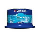Verbatim CD-R Extra Protection, CD-Rohlinge mit 700 MB Datenspeicher, ideal für Foto- und Video-Aufnahmen, kompatibel mit jedem konventionellen CD-Laufwerk, 50er Pack Spindel