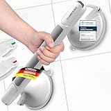 LORESJOY Duschgriff Saugnapf, MAX 110KG abnehmbare Haltegriff mit Saugnapf, Haltegriff Dusche ohne, Haltegriffe für Senioren, Badewannengriff ohne BohrenBohren