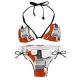 Bikini-Sets für Damen, Badeanzug für Damen, 2-teiliger Bikini, Damen-Bikini, Musik-E-Gitarre, Design 11892, XS