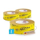 Alfa 3x Pro Spezialklebeband 50 mm x 25 m Profi-Qualität Dampfbremsen Dampfsperren Dachfolien aggressiv klebendes luftdichtes Folienklebeband/Systemklebeband