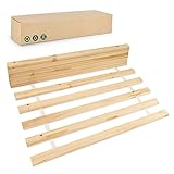 Amazinggirl Rollrost 90x200cm Lattenrost - Rolllattenrost 14 Holzlatten Roll Lattenrost 90x200 cm Tannenholz Erwachsenen und Kinder-Bett unverstellbar