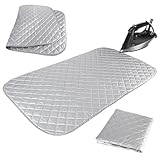 YYTECH Bügelmatte Bügelunterlage 48 X 85cm Bügelkissen für Tisch Bügelbrett Faltbares Baumwolle Hitzebeständige Bügeldecke Tragbar Reise Bügelunterlage für Desktop und andere Oberflächen
