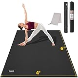 CAMBIVO Yogamatte Breit, Gymnastikmatte XXL 183cm x 122cm, Sportmatte 8mm Dicke, Fitnessmatte Rutschfest, PVC Bodenschutzmatte Trainingsmatte mit Handtuch für Sport Zuhause, Gym, Workout, Pilates