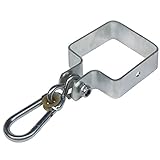 Wickey Schaukelschelle mit Karabiner 9x9 cm - Vierkant Haken - Witterungsbeständig - Stabil und robust - für Spieltürme, Schaukelgestelle und Klettergerüste