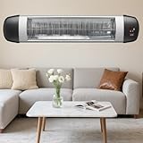 Mursche Heizstrahler Terrasse Infrarotheizung - 2500W Infrarot Strahler Outdoor mit Fernbedienung Elektrisch Wärmestrahler Wandmontage Bad