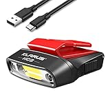 klarus HC3 LED Clip On Cap Leicht Cap Light Kopflampe Stirnlampe, Weiss und Rotlicht mit Sensorsteuerung, 5 Modi dimmbar, für die Jagd, Camping, Fischen