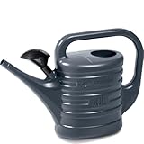 Prosperplast Gießkanne 5 Liter | anthrazit | für Haus & Garten | aus robustem Kunststoff | Gartengießkanne mit Abnehmbarer Brause | zur einfachen Bewässerung von Blumen, Pflanzen & Bäumen