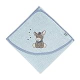 Sterntaler Baby Handtuch Kapuze - Kapuzenhandtuch EMMI - Badeponcho- 100% Baumwolle, schnell trocknend - Badetuch mit Kapuze