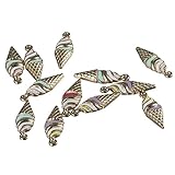 Uniquer 30 Stück 3-farbige Eiscreme-Charm-Anhänger aus Legierung und Emaille, für selbstgemachte Schmuckherstellung, Halsketten, Ohrringe, Schlüsselanhänger, goldene Lebensmittelform, süße