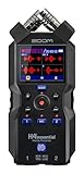 ZOOM H4essential Handy Recorder – 4-Spur-Aufnahmegerät mit 32-Bit Float, X/Y Mikrofonen, XLR/TRS Eingängen – Für Musik, Podcasts, Filmton – Schwarz