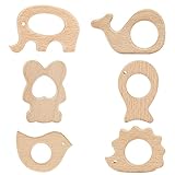 Aoliandatong 6 Stück Holzfiguren Holz Tiere Kinder...