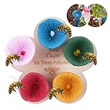 Ainiv 5 Stück Bienen Insekten Trinkbecher, Bunter Bienenbecher für Den Garten, Durstige Bestäuber Brauchen Getränk, Ziehen und Ernähren Bienen Trinkbecher, Bienen Brauchen Sichere Trinkplätze