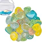 Glow in the Dark Pebble – Glow Pebbles für die Dekoration im Freien | Leuchtsteine | Glow in den dunklen Felsen | Glänzende Felsen Steindekoration für Fische Aquarium Innen Außen