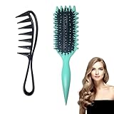 Friseursalon Und Home Use Lockenkamm Naturlocken, Lockenbürste Curly Hair Brush, Breitverzahnter Kamm, Zum Kämmen Und Formen Von Männer- Und Frauenlocken, Für Verschiedenen Arten Von Haaren