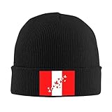 JVCEZRMLQ Maple Leaf Kanada Flagge Beanie Mütze Unisex Winter Warme Haube Homme Strickmütze Mode Outdoor-Ski-Skullies Beanies Mützen