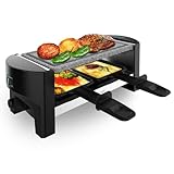 Cecotec Raclette med elektrisk grill til 2 personer Raclette Cheese & Grill 3200 lomme AllStone. 320 W, rustfri stålfinish, non-stick sten grillplade, inklusive 2 pander og 1 spatel