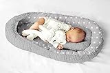 Multifunktionale Kuschelnest Babynest Kokon für Babys und Säuglinge, Nestchen, Reisebett, 100% Baumwolle, antiallergisch