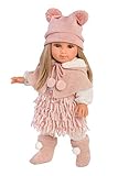 Llorens LL53525 Puppe Elena mit blonden Haaren und blauen Augen, Fashion Doll mit weichem Körper, inkl. trendigem Outfit, 35cm