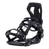 SP Bindings Snowboard Bindung Base Black | Größe XL | Farbe: Schwarz | Patentiertes FASTEC System | Hybrid mit Fast Entry + Strap in | Performance + Comfort | Für Damen & Herren