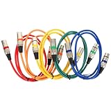 MUELODSIC 5 Stück Xlr Mikrofonkabel Verlängerungskabel 1m Flexibles Audiokabel Farbiges Anschlusskabel für Mikrofon Zubehör