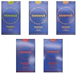 MANNÁ Sardinen Probierpaket – 5 Sorten à 120 g: in Olivenöl, in Pflanzenöl, in scharfem Pflanzenöl, in Tomatensauce & in scharfer Tomatensauce – Premium Dosenfisch aus Portugal