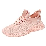 Sommerschuhe Damen Leicht Und Luftig, Sneaker Damen Mesh Weiß Freizeitschuhe Atmungsaktiv Schlupfschuhe Weichen Sohle Sportschuhe Mit Schnellverschluss Outdoorschuhe Minimalistische Halbschuhe_