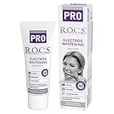 R.O.C.S. - Vegane Zahncreme- Zahnpasta Electro & Whitening 74 gr. - Fluoridfrei- Sichere Formel - Zur Verwendung mit elektrischer Zahnbürste - Milder Minzgeschmack - Aufhellungseffekt