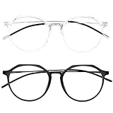 HBselect Blaulichtfilter Brille Blue Light Blocking Glasses Fensterglas für Computer Fernseher Arbeit Gaming Blaufilter Bildschirmbrille Herren Damen Unisex