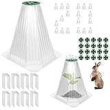 Dioeazh Garten Glocke, Glockenförmige Pflanzenabdeckhauben mit Schutzfunktion, Wiederverwendbar Mit Erdnägeln Und Belüftungslöcher Für Erdbeeren Blumen Tomaten Garten