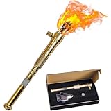 BXFFFCEO Vintage Ölfeuerzeug, Kerosinfeuerzeug mit Taschenlampe, nachfüllbarer Kraftstoff, mit sichtbarem Kraftstofftank, geeignet for Camping/Sammlung/Geschenk