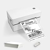 NETUM NT-LP110F Thermoetikettendrucker, mit 150 mm/s Thermodrucker, 4 × 6 Thermischer drucker Barcode-Druck möglich kompatibel mit UPS, FedEx, Amazon, Ebay usw USB für Ihren PC/Mac