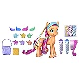 My Little Pony: A New Generation Regenbogenmähne Sunny Starscout – Ponyfigur (15 cm), Regenbogen-Zopf und 17 Accessoires