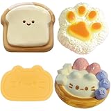 SSKHE 4 Stück Fufu Squishy Set, Kitten Egg Tarts + Karamell Käse + Reisball Cat Paws + Toast, Taba Squishy, Squeeze Toy, geeignet für alle Altersgruppen, niedliches Stressabbau-Spielzeug, um Stress