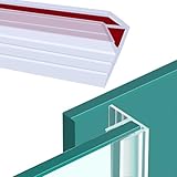 Duschdichtungen 10mm Dichtlippe Selbstklebend Duschtürdichtung Duschtür Dichtungen Geeignet für 9mm 10mm Großes Glas Transparent 200cm (F-10mm)