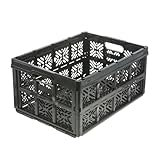 keeeper Stabile Klappbox Ida, Stabiler Kunststoff (PP), 32 l, 48 x 35 x 23 cm, Ida, Schwarz