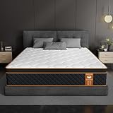 Qabefy Matratze 160x200 cm Höhe 25cm, 7-Zonen Federkernmatratze, Härtegrad H3, Orthopädische & Ergonomische Federkernmatratze mit Memory-Schaum Schicht, Rückenentlastende